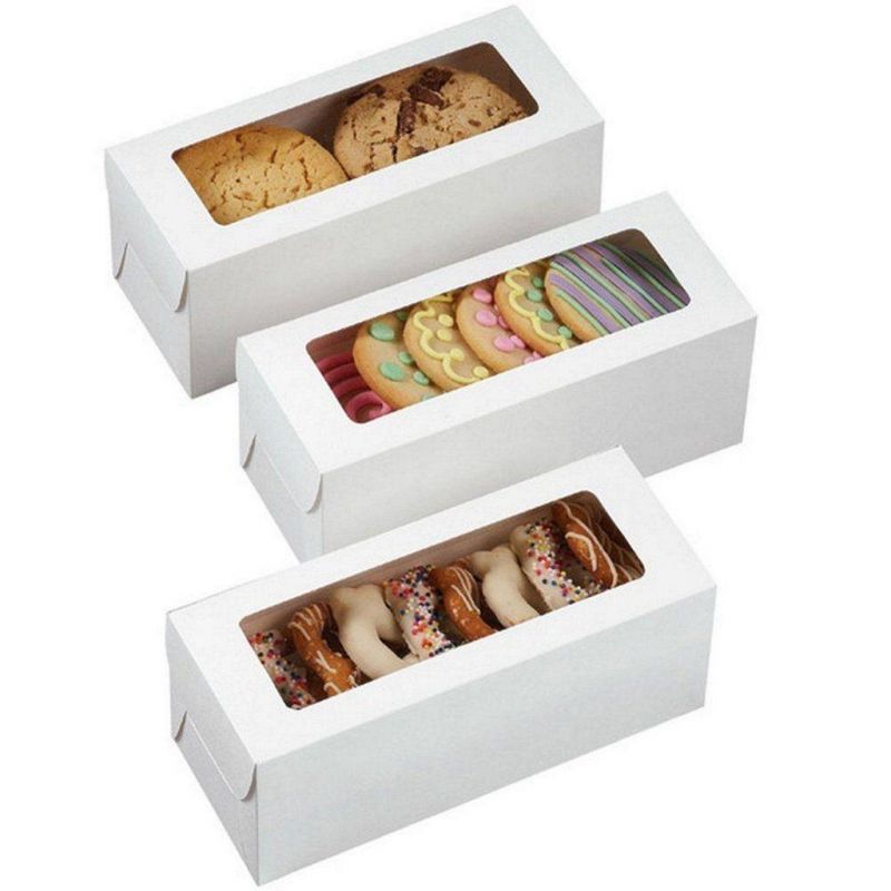 Handmade Paperboard Gifts Macaron and Chocolate Packaging Pet Window Paper Food Box