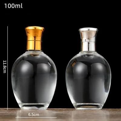 Wholesale 100ml Glass Liquor Bottle for Beverage with Screw Cap