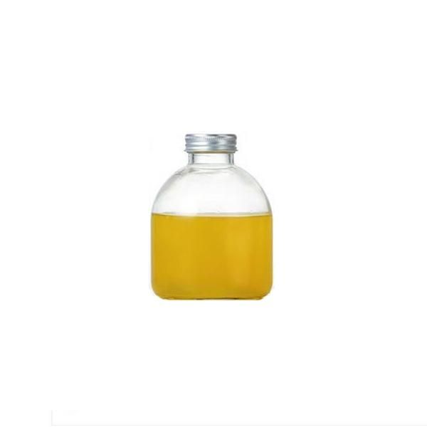 500ml Short Fat Milk Tea Coffee Juice Beverage Glass Bottle with Metal Cap