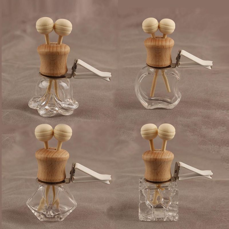 Manufacturers 5ml 8ml 10ml Shape Empty Car Diffuser Perfume Bottle with Wooden Cap