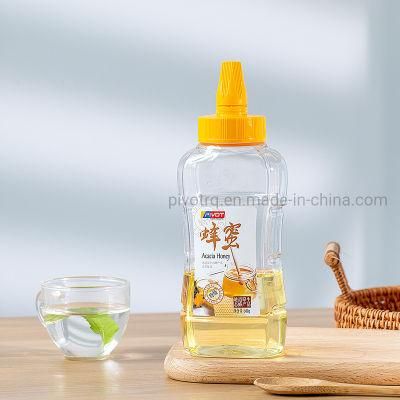 800g Plastic Squeeze Honey Bottle with 45mm Caps for Honey Packing