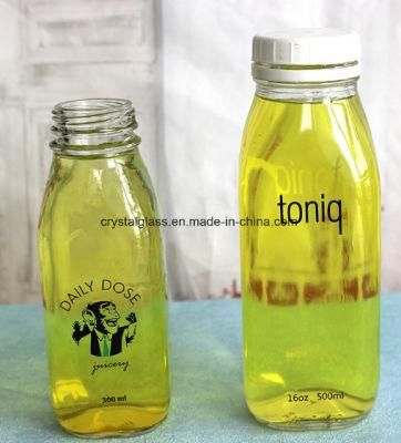 16oz Square Shape Milk Bottle &amp; Beverage Bottle