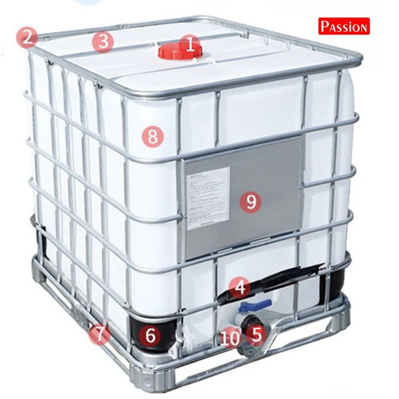 500L Water Container Turnover Package with Steel Frame for Forklift