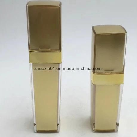 Gold Acrylic Cream Jar Lotion Bottle for Cosmetics