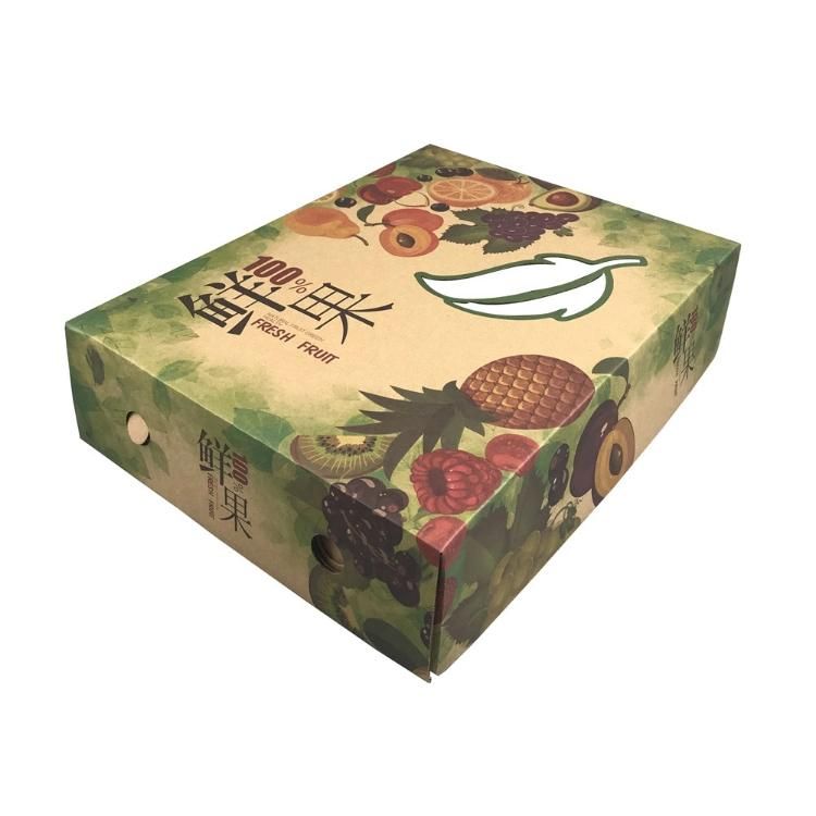 Folding Corrugated Paper Carton Box for Fruits