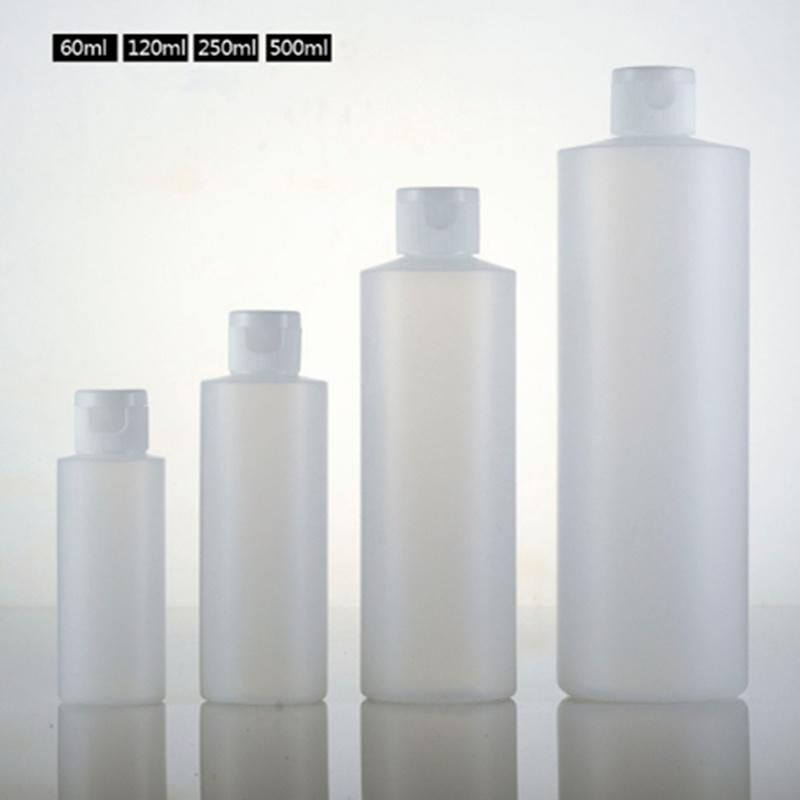 250ml Flat Shoulder Plastic HDPE Shampoo Bottle with Flip Cap