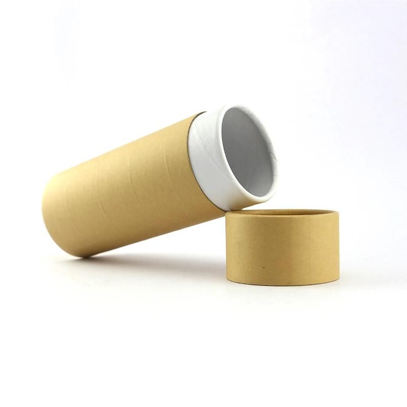 High Quality 181*69mm Pack Tea Fsc Brown Kraft Paper Tube Gift Box