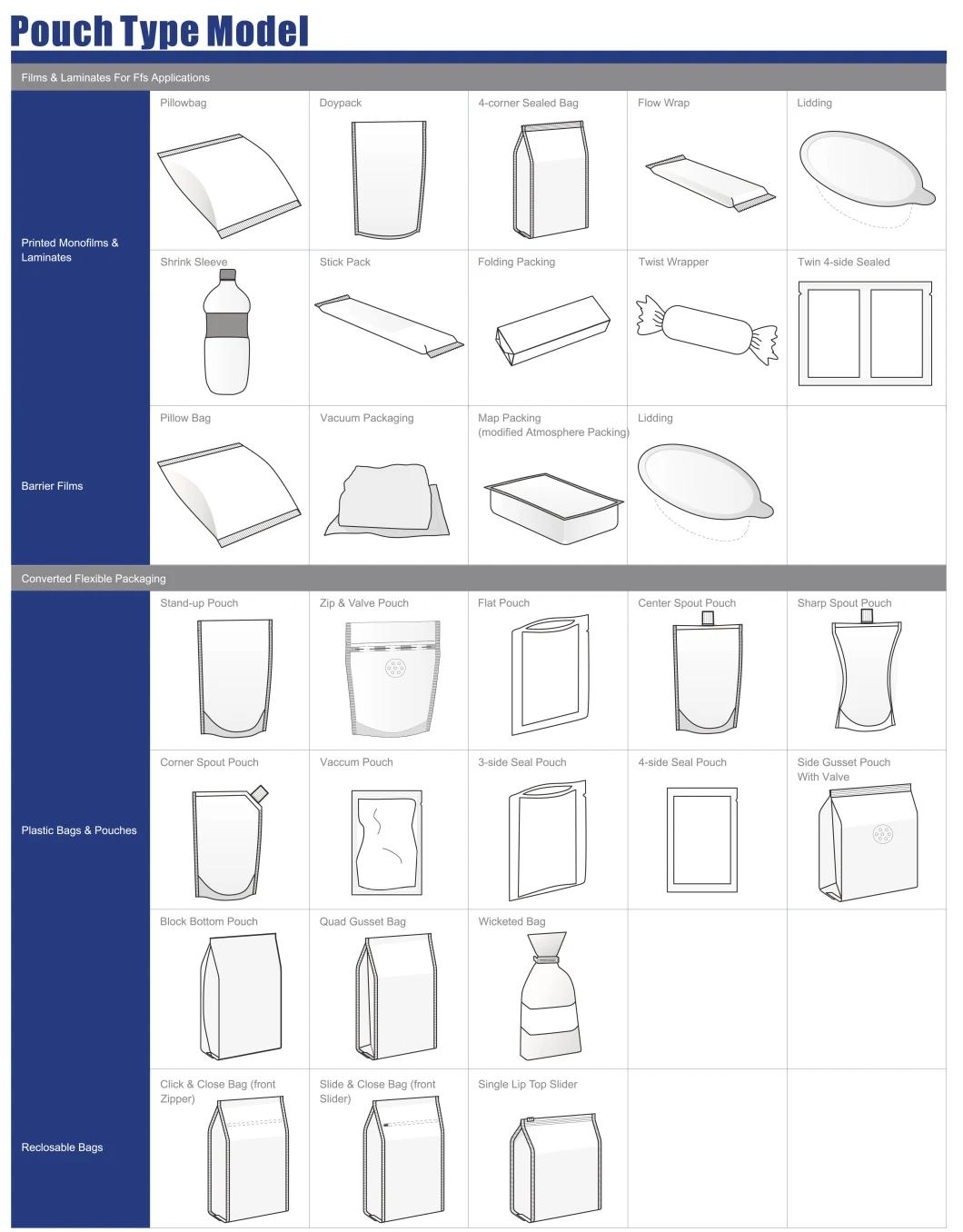 Embossed Plastic Food Grade Transparent 3 Sides Sealing Vacuum Bag for Food Packaigng