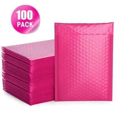 Waterproof Multi Color Shinny Metallic Zipper Bubble Mailer Bags Custom Made Air Bubble Envelope