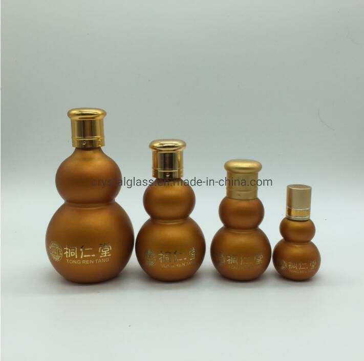 10ml 20ml 30ml 50ml 100ml Gourd or Round Shaped Amber Essential Oil Cosmetic Bottle with Dropper