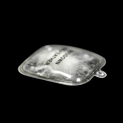 Customized Square Snow Printed Transparent Feather PVC Label Tag