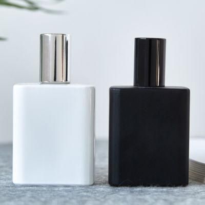 High Quality Custom Logo Black White Perfume Bottle 50 Ml 30ml Glass Refillable Spray Perfume Bottles Fragrance Bottle