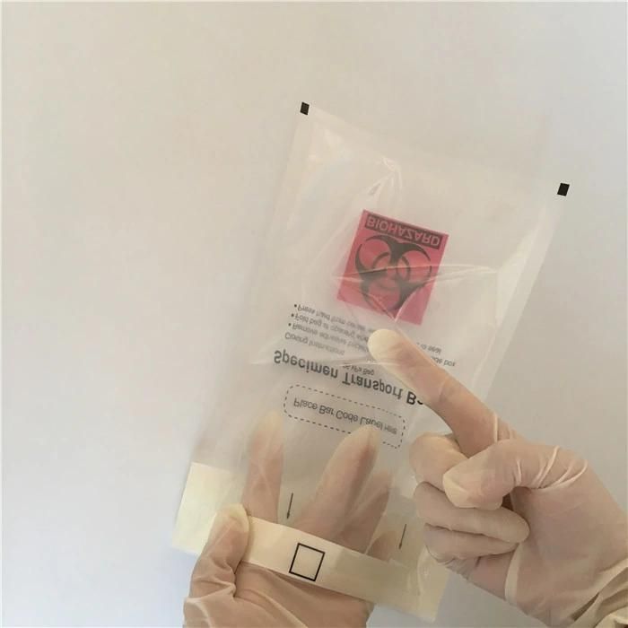 Factory 7X11 Inch 95kpa Biohazard Transport Specimen Bags