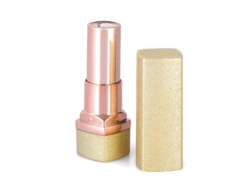 Fancy Cosmetic Empty Gold Lipstick Container Lipstick Packaging Tube Cosmetic Plastic Lipstick Tube
