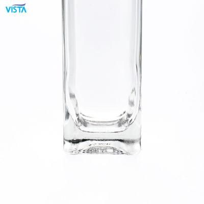 250ml High Flint Square Vodka Glass Bottle Screw Cap