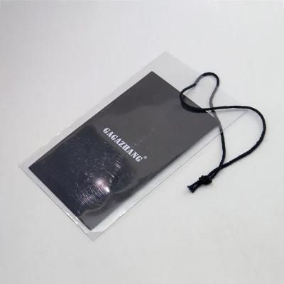 Plastic Pouch Black Paper Hang Tag