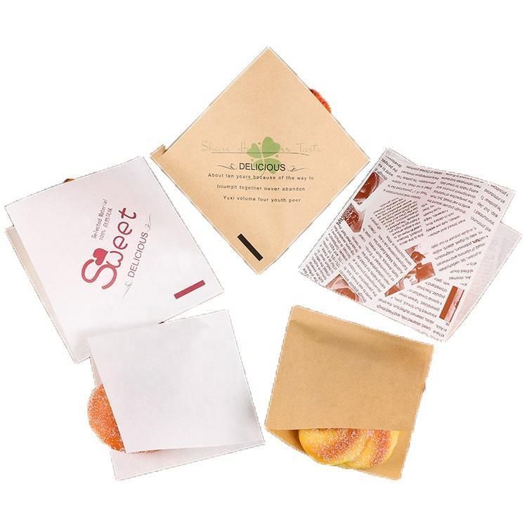 Cheap Price Disposable Food Packing Wrapping Greaseproof Paper Bag