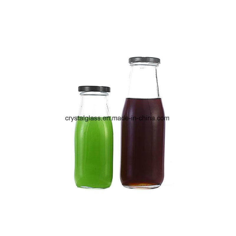 8 Oz 16 Oz 32 Oz Clear Square Juice Glass Bottles for Kombucha Tea Soft Smoothie