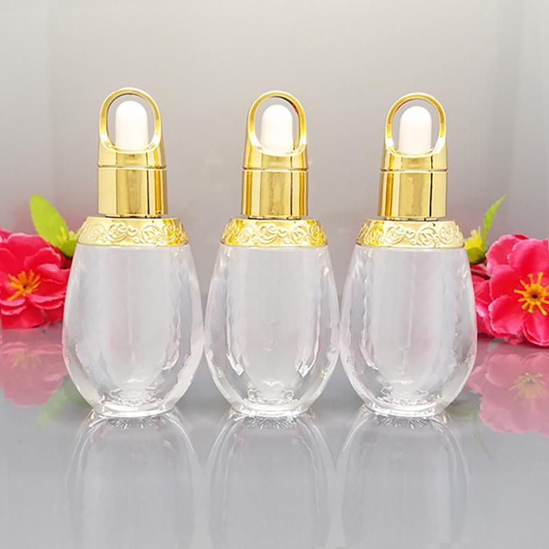 in Stock Ready to Ship Hot-Selling Perfume Bottles Gold Glass Dropper Bottle 10ml for Essential Oil Fragrance Bottle