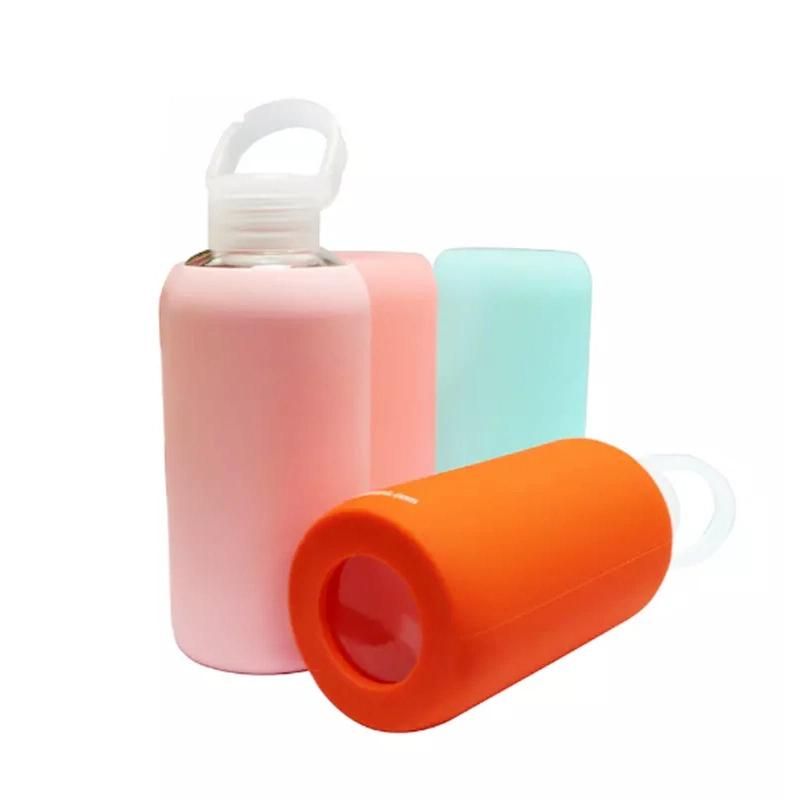 High Quality Glass Water Feeding Bottle Cover/Bottle Sleeve Silicone Cover Protect Insulating Glass Beverage Bottles