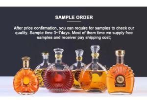 Free Samples Glass Liquor Bottle 500ml 750ml Gin Liquor Bottle with Round Shape in Stock