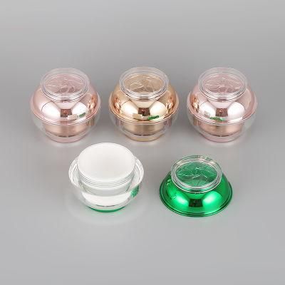 New Design 15g 30g 50g Custom Size Good Quality Cream Airless Luxury Acrylic Cosmetic Lotion Jar Luxury