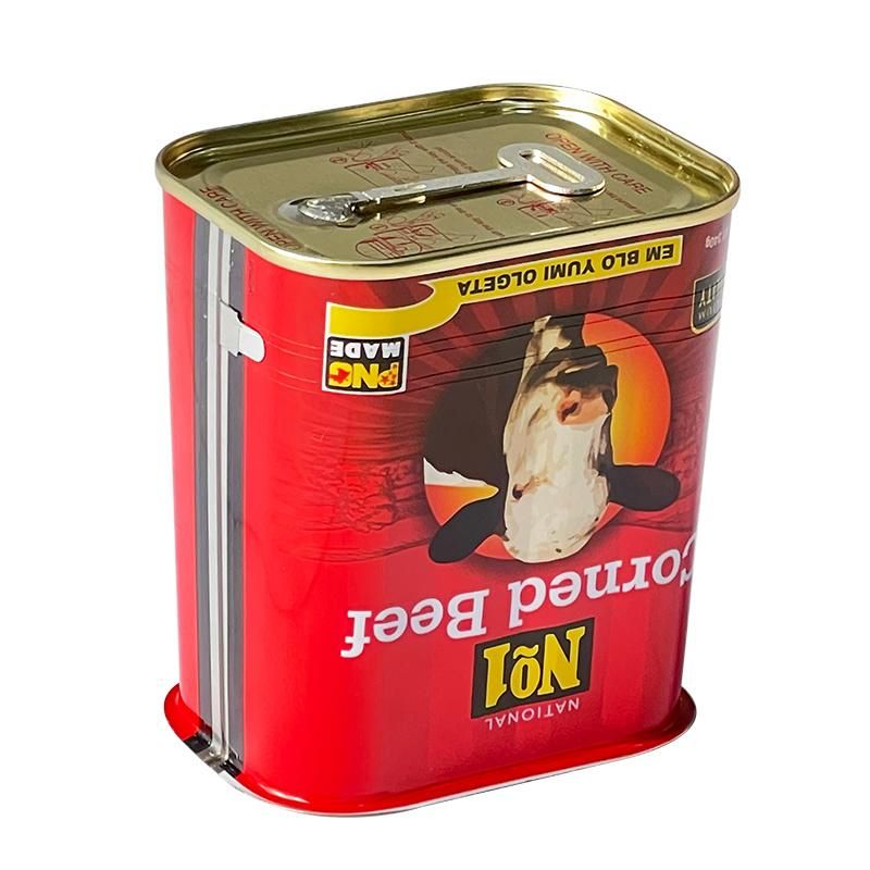 Food Grade Key Welded Open Trapezoidal Can Metal Tin Can for Luncheon Meat or Corned Beef