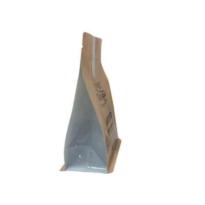 Custom Printing 2 4 8 12 Oz Matt Plastic Compostable Square Bottom Coffee Tea Packaging Pouch