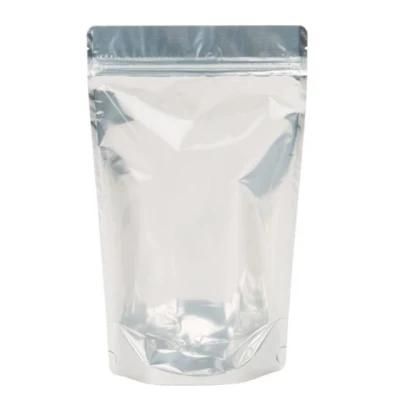 Clear/White 4mil Reclosable Mylar Foil Ziplock Bags Stand up Food Pouches Bags Bulk Food Storage Candy Zipper Bags