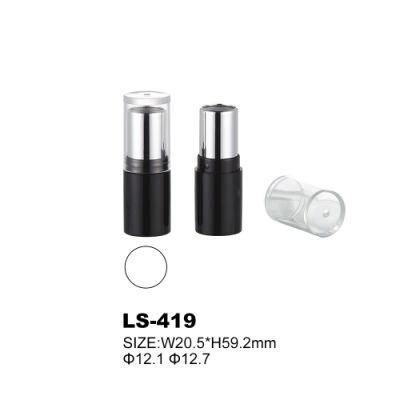 Small Plastic Lipstick Tube Black Lipstick Container for Cosmetic Packaging