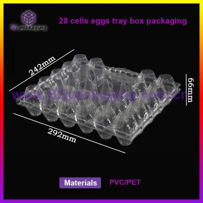 Factory Custom Clear 2/4/6/8/9/10/12/15/18/20/24/28/30 Holes Disposable Plastic Egg Trays for Sale Eggs Packaging Boxes