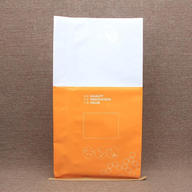 Kraft Paper Laminated PP Woven Equine Feed Packaging Bags for Chicken Horse Feed Hay Bag