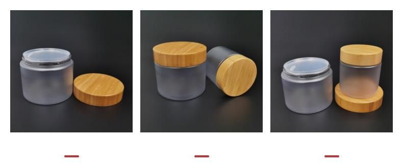 Large Cosmetic Packaging Pet Jar with Bamboo Lid