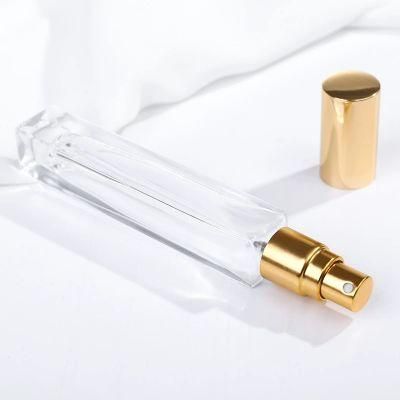 Perfume Essential Oil Bottles Refillable Thick Glass Bottle 1/3oz 10ml Leak Proof Glass Atomizer with Metallic Aluminum Caps