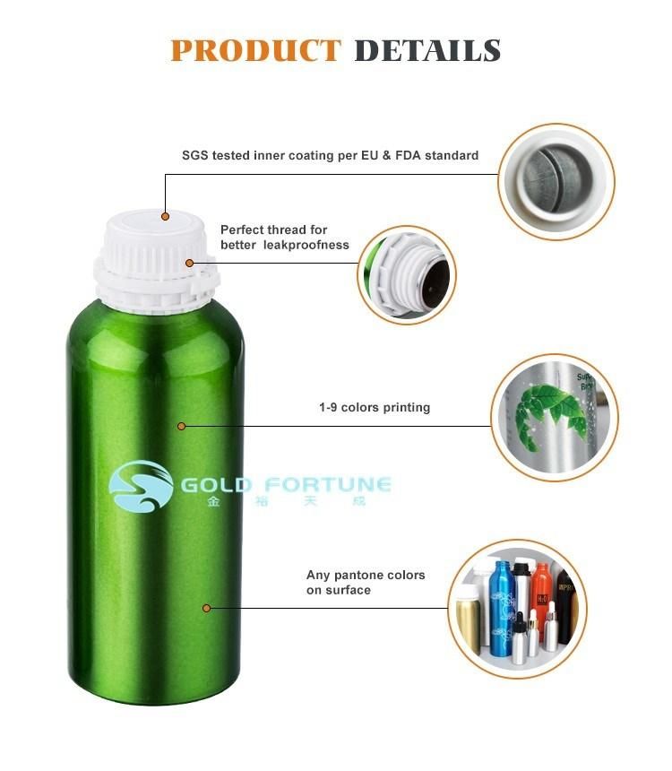 500ml Aluminum Massage Essential Oil Bottle with Screw Cap