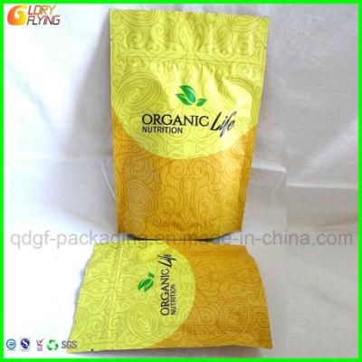 Food Packaging Bag with Hole and Zipper Aluminum Plastic Bag.