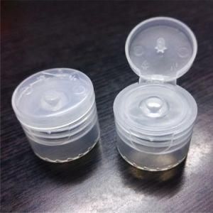 White Plastic PP Flip Top Cap for Shampoo Bottle