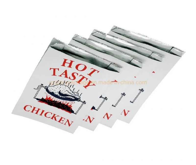 Aluminum Foil Lined Paper Bag for Roasted Chicken French Fries