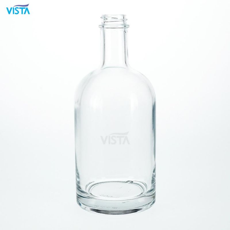 200ml 375ml 500ml 750ml High Flint Vodka Glass Bottle Screw Cap