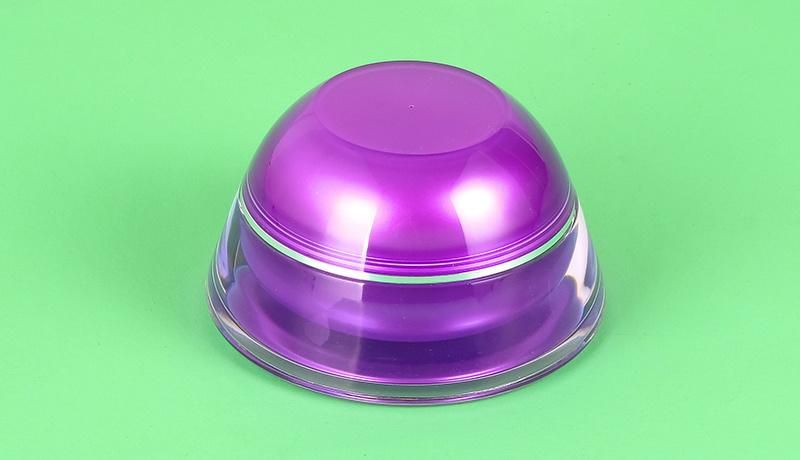 Wholesale 15g Elegant Purple Empty Plastic Acrylic Cream Jar for Skin Care Products