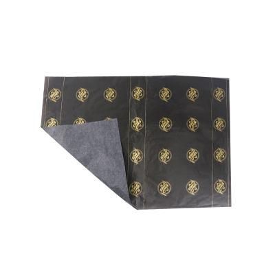 Gift Garment Clothing Shoe Packaging Gold Logo Custom Black Wrapping Tissue Paper