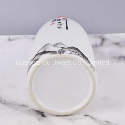 White Ceramic Olive Oil Vinegar Bottle 500 Ml