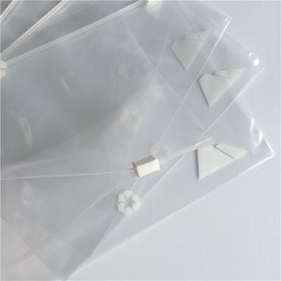 Hot Sale Transparent White Printing Edible Reusable Zip Lock Slider Bag with White Sliding Block