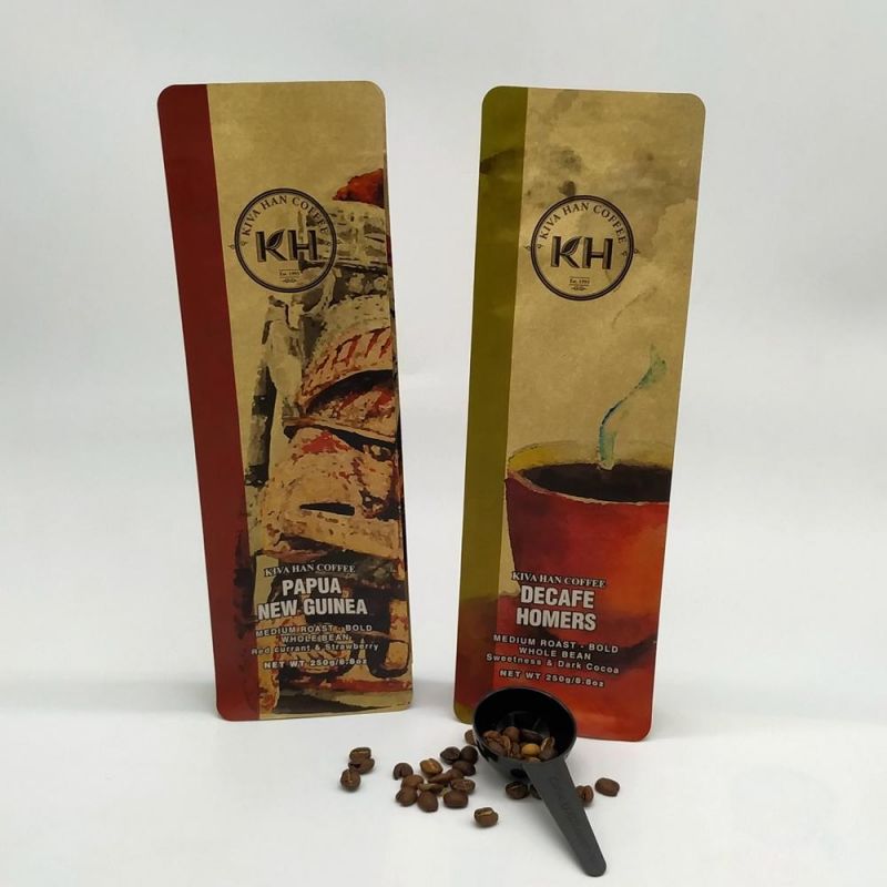 Food Bags for Coffee Packaging with Zipper and Valve