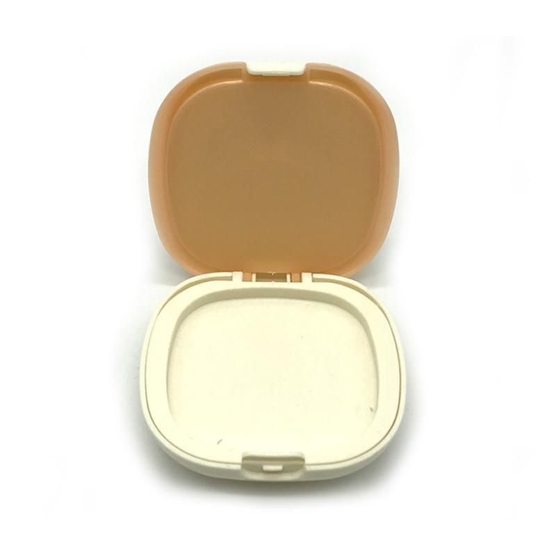 Empty New Design Sqaure Plastic Compact Powder Case with Mirror Cosmetic Container for Pressed Powder