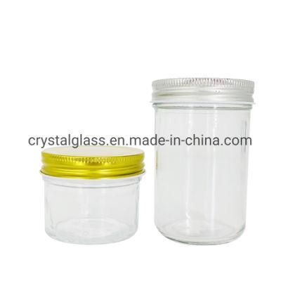 Food Packing Glass Mason Jar with Two Parts Cap/Fission Cap