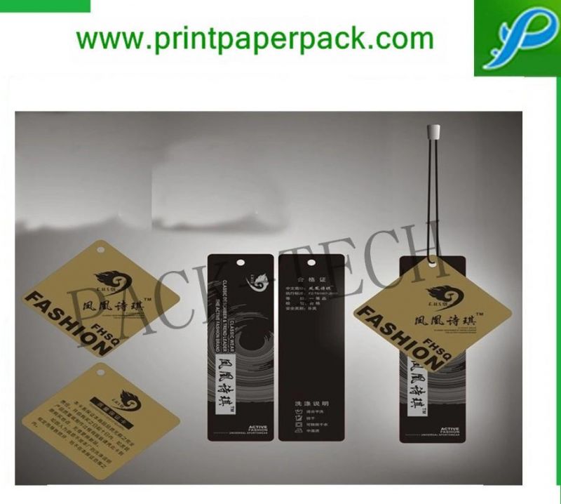 Custom Brand Logo UV Hang Cardboard Tag / Swing Paper Tag