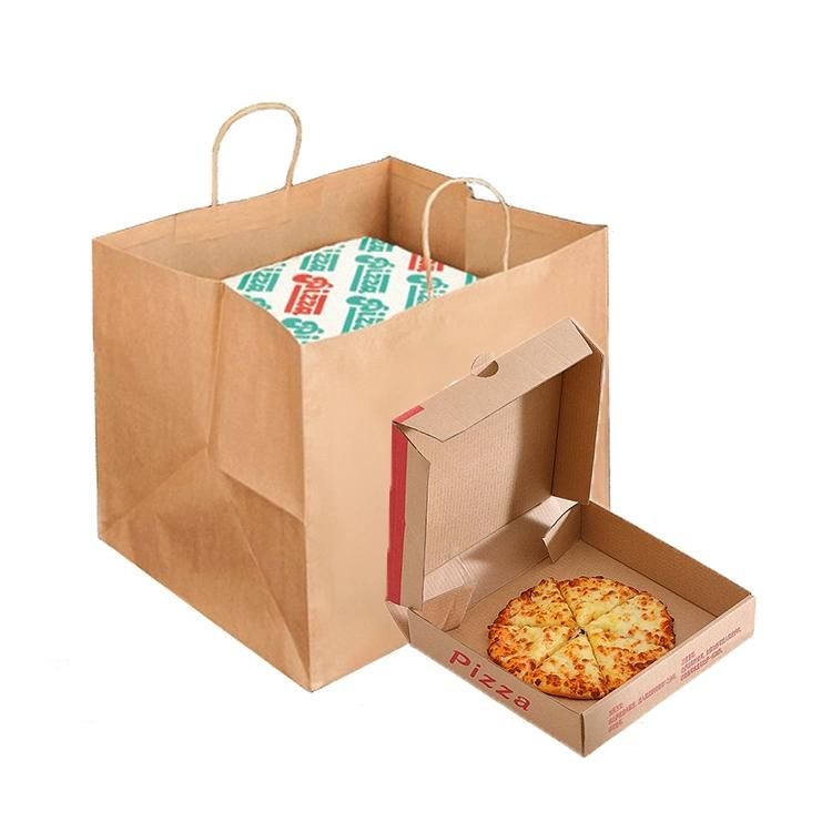 White Printed Cardboard Paper Custom Pizza Box with Logo