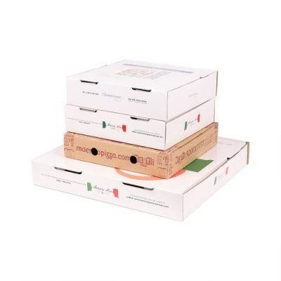 Black and Red Carton Hard Cardboard Pizza Box
