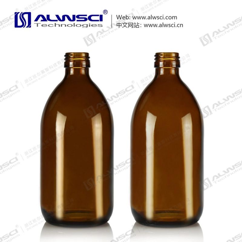 Alwsci New Storage 500ml Amber Glass Bottle with Tamper-Evident Screw Cap